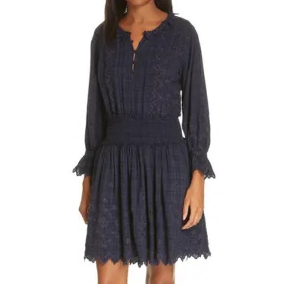 La Vie Rebecca Taylor Embroidered Print Dress - Picture 1 of 5